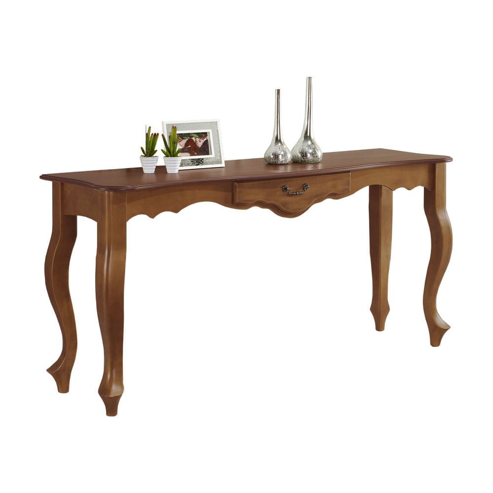 Aparador de Sala 116cm com Pés Luis XV e 1 Gaveta 70810 Linz Móveis - Imbuia Glazer