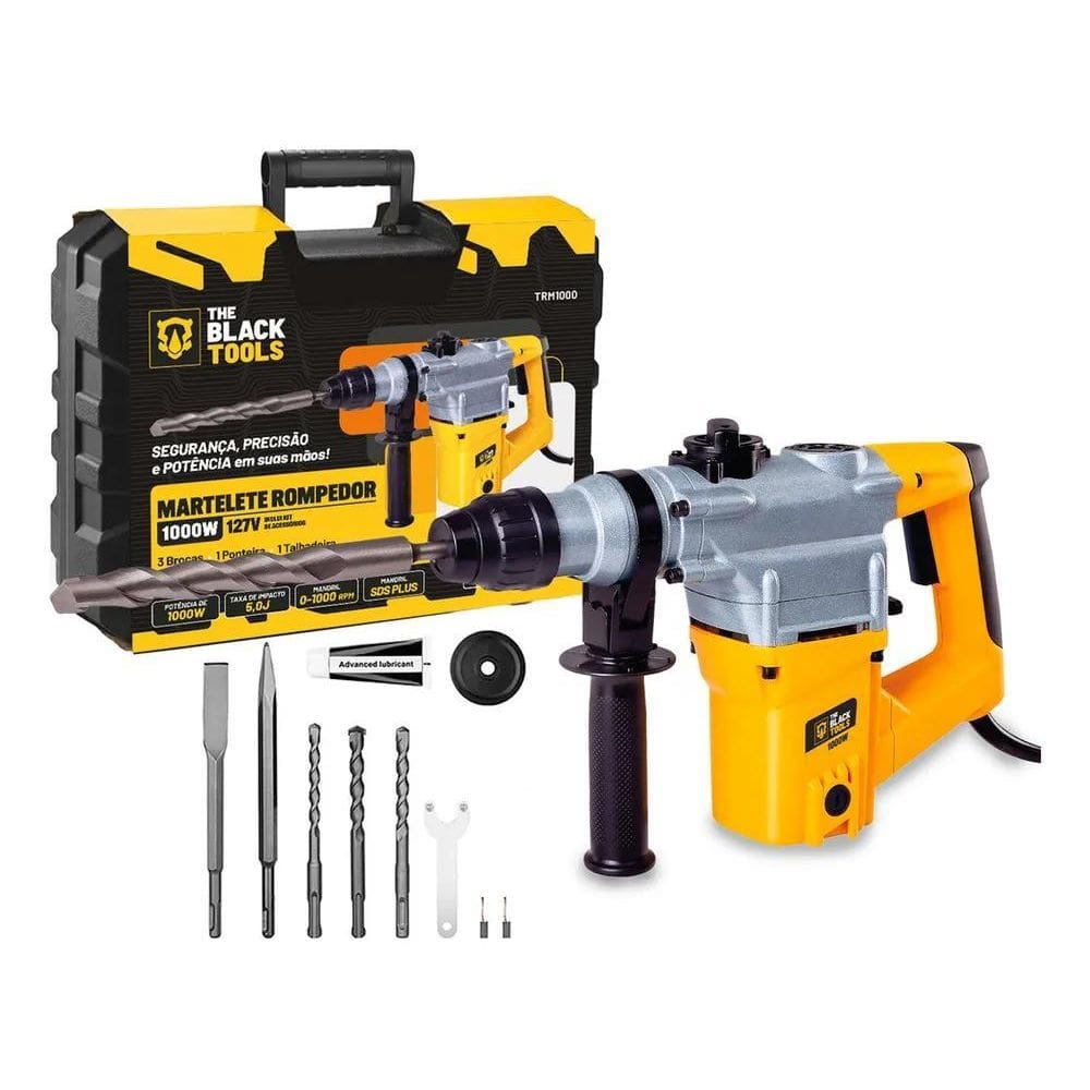 Martelete Combinado Sds-Plus 1000W Com Maleta Trm100 The Bla