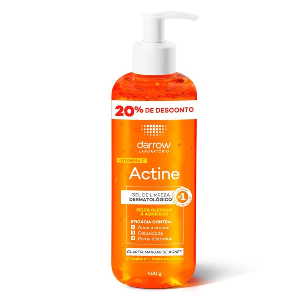 Actine Gel de Limpeza Dermatológico Darrow Vitamina C com 20% de Desconto 400g