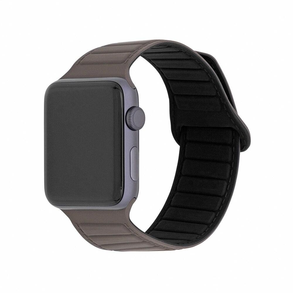 Pulseira de Silicone Magnética para Apple Watch 38-41mm Marrom, Originais iPlace