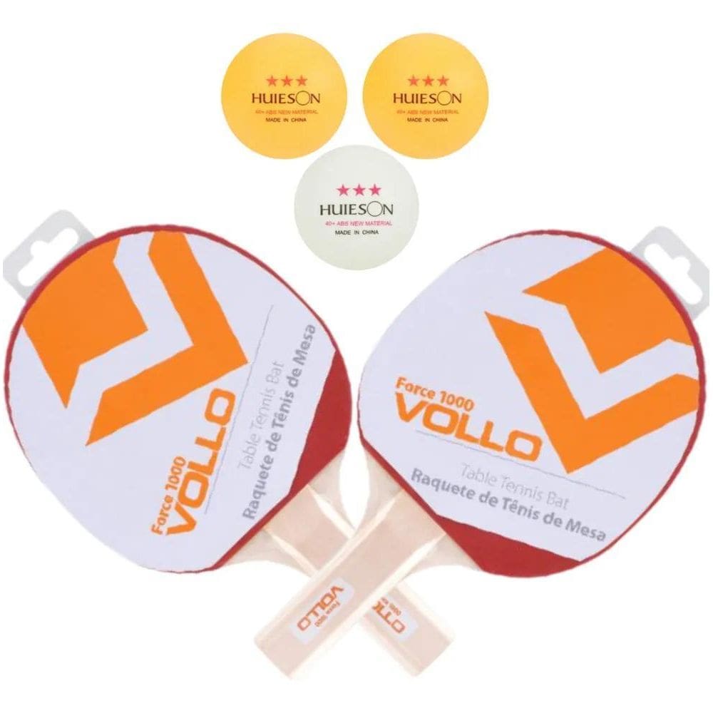 Kit Ping Pong Tênis De Mesa Vollo 2 Raquetes 3 Bola
