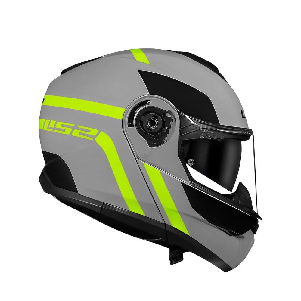 Capacete Ls2 Ff908 Strobe Il Autox Cinza E Amarelo