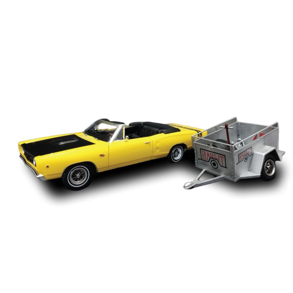 Kit de modelos MPC 1968 Dodge Coronet conversível com trailer 1:25