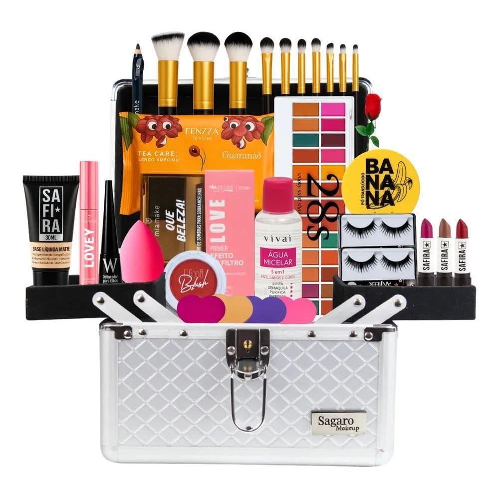 Maleta Maquiagem Completa Grande Profissional Presente Top