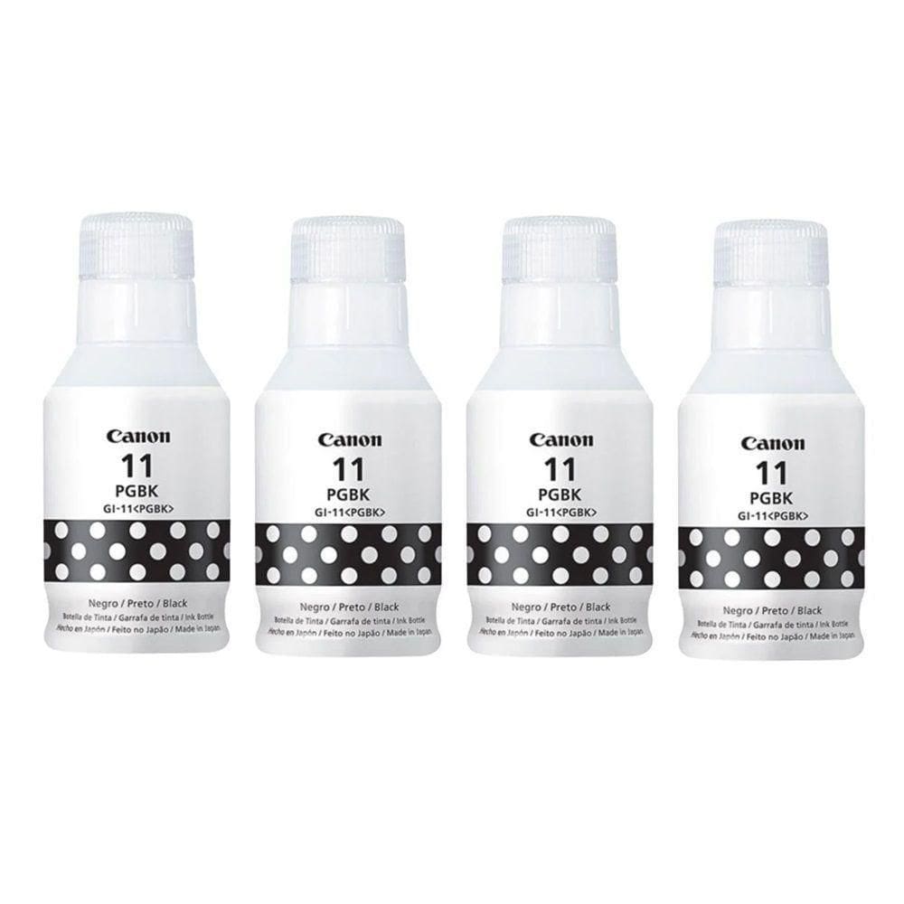 Kit Tinta Original Canon Gi-11 Gi11 G11 4un Preto P/impressora G3160 G2160 G-3160 G-2160