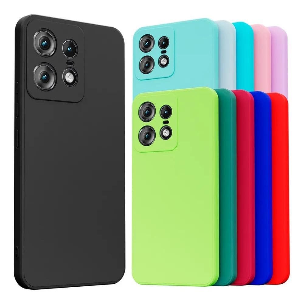 2X Capa Compatível Com Motorola Edge 50 Pro Silicone Aveluda