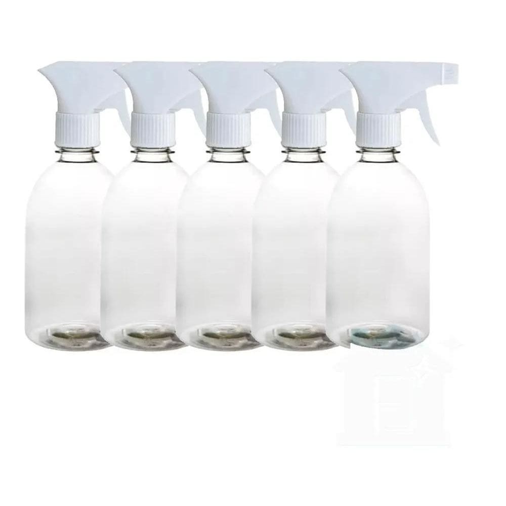 2X 5 Frascos De 500Ml Com Borrifador  Válvula Gatilho