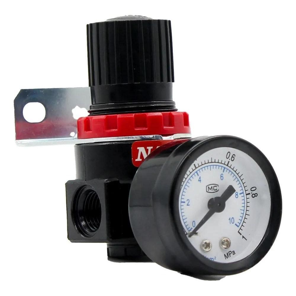 2X Regulador De Pressão Para Compressor Com Manômetro 10 Bar