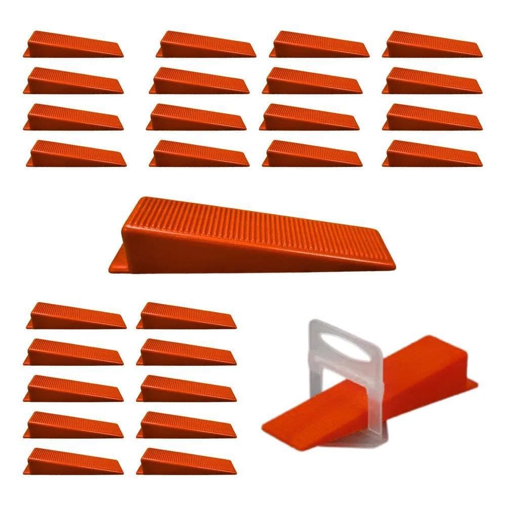 Kit 100 Cunha Nivelador Porcelanato Piso Larga 20Mm Mfl