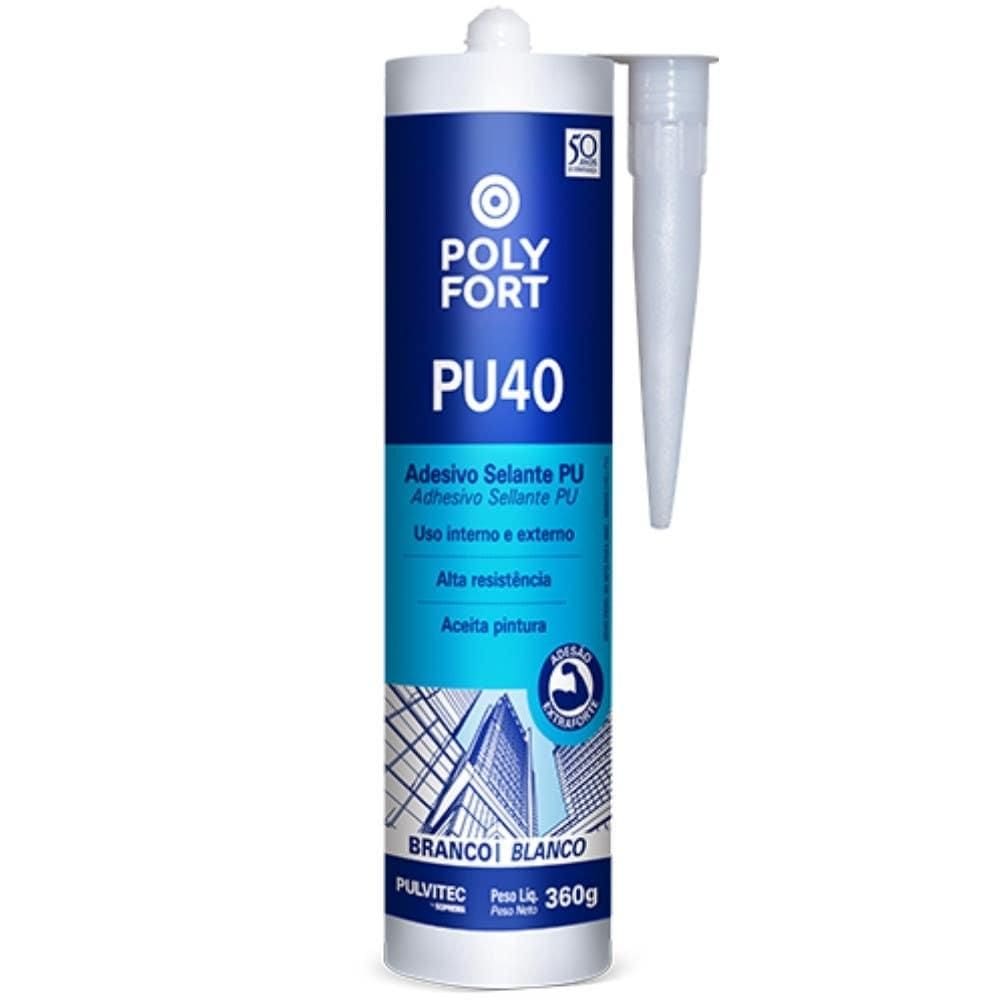 Adesivo Selante PU40 Branco 360g PULVITEC
