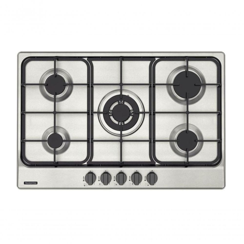 Cooktop A Gás Tramontina Penta Ff 5gx Tri 75 Aço Inox