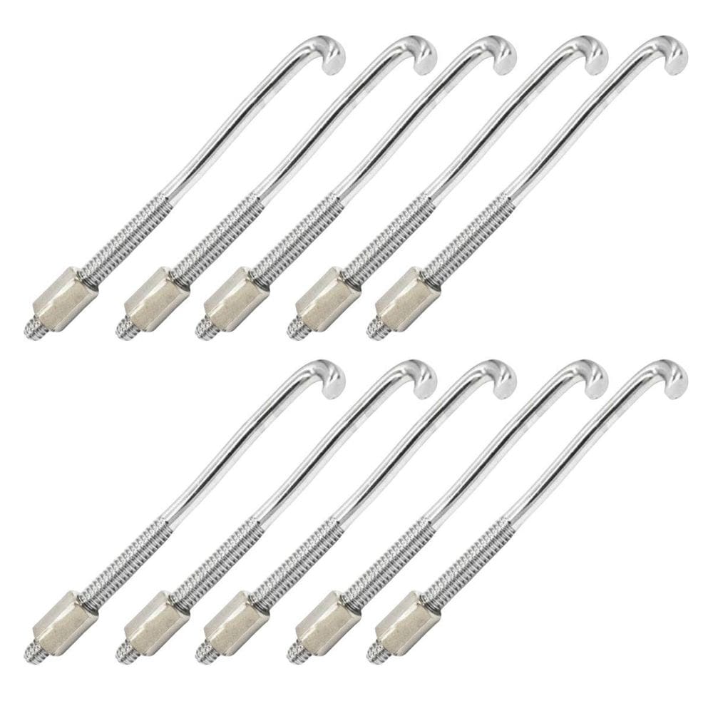 Kit 10 Garra Afinação Percussão 10Cm Cromo Com Porca Torelli