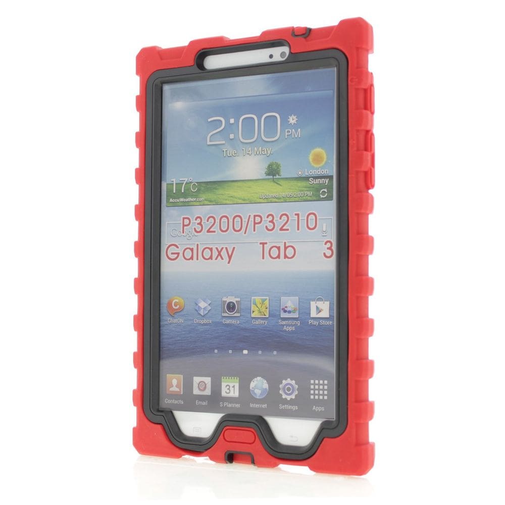 Capa Hard Candy Case Silicone Rugged para Samsung Galaxy Tab 3 7” 2013 vermelha