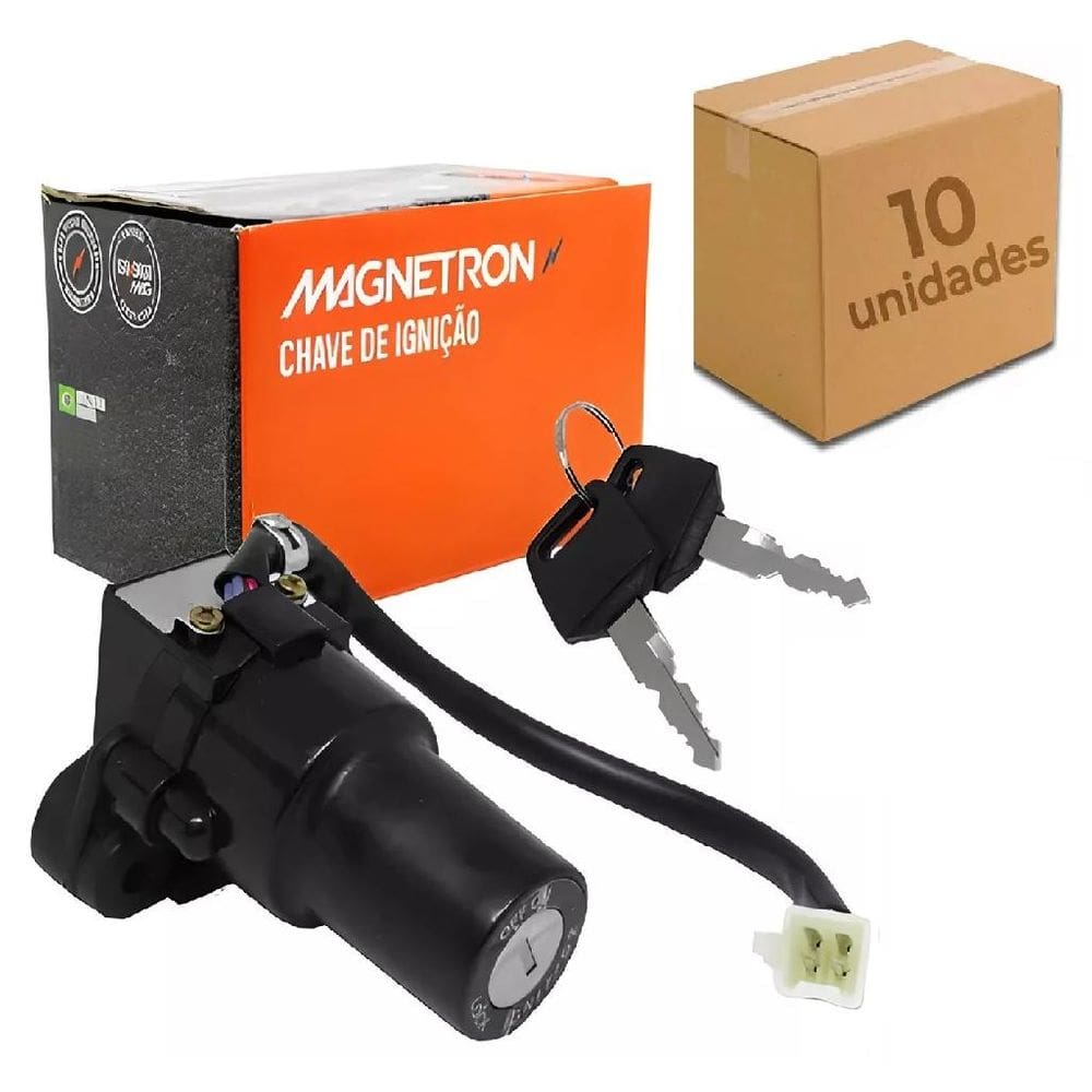 Chave Ignicao Moto Ybr 125 Xtz 125 2002 2003 2004 2005 Magnetron  Kit Com 10 Peças