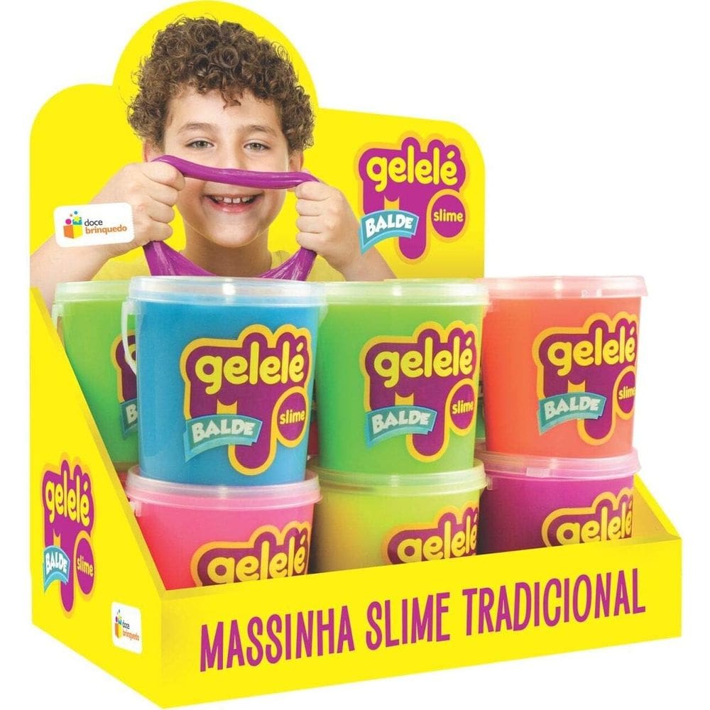 Slime Gelele Balde 12 Unidades 457g
