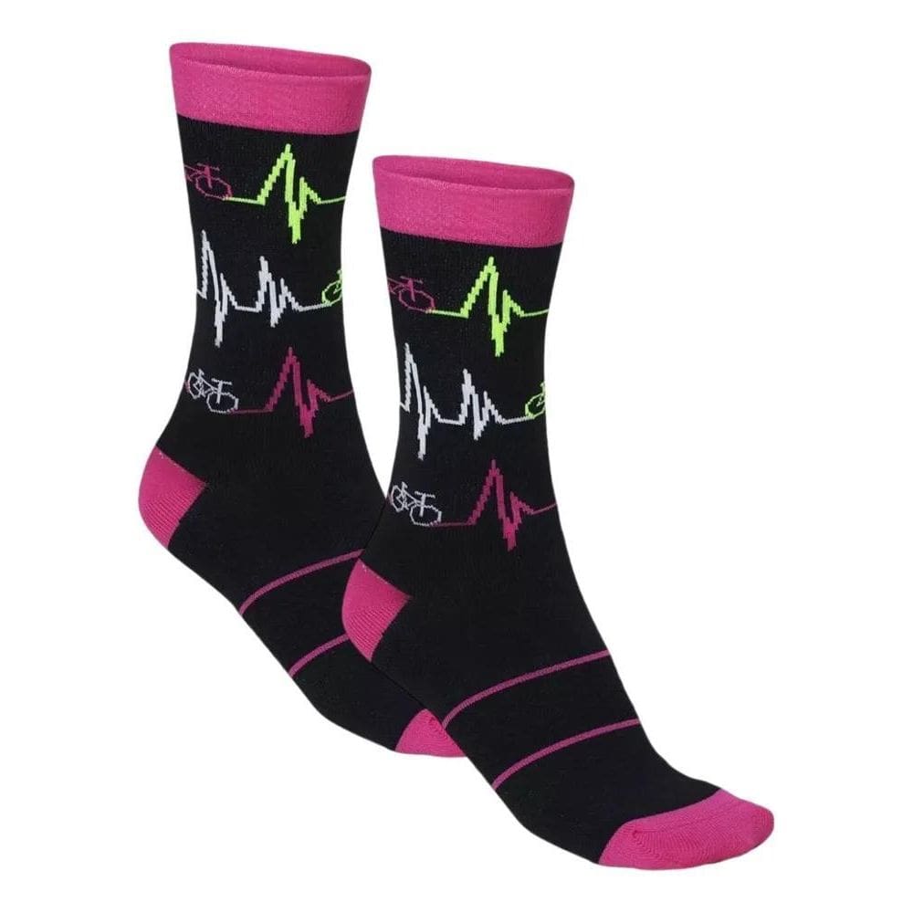 2X Meia Feminina De Ciclismo Ciclista Corrida Cano Medio