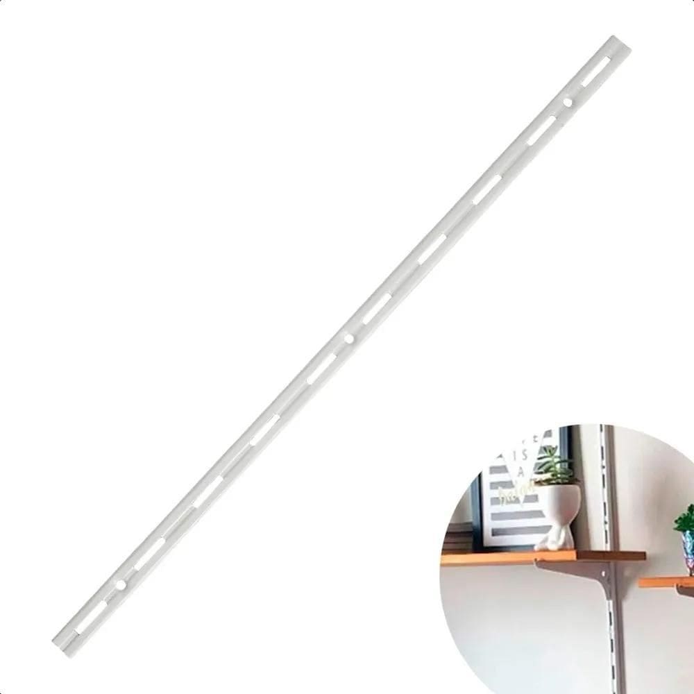 Trilho Cremalheira Rasgo Simples 50Cm Para Prateleira 2X