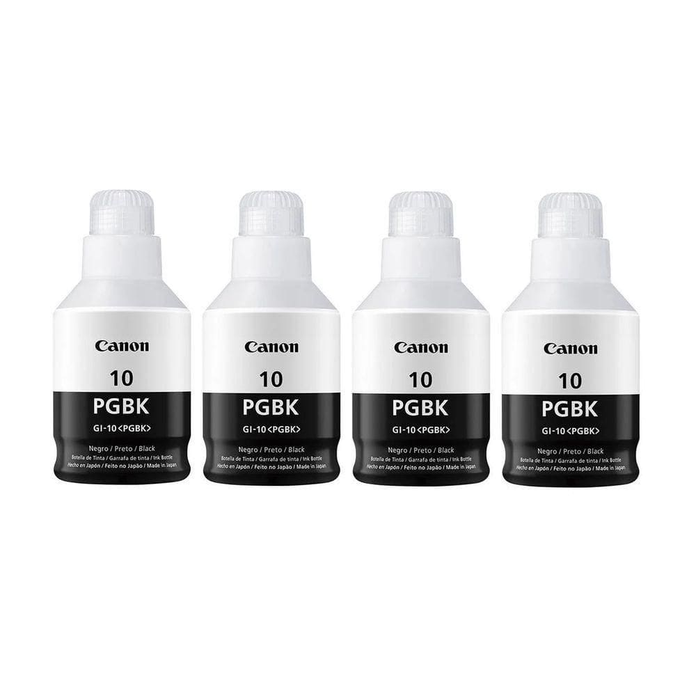 Kit Tinta Canon Gi-10 4un Preto Gi10 G10 Original G6010 G7010 Gm2010 Gm4010