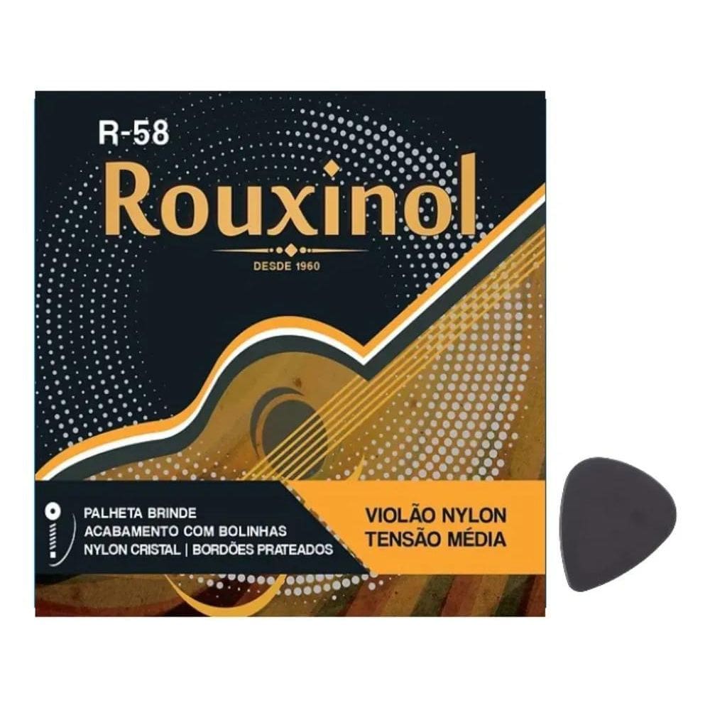 2X Encordoamento Cordas Violão Nylon Média Rouxinol R58 Boli