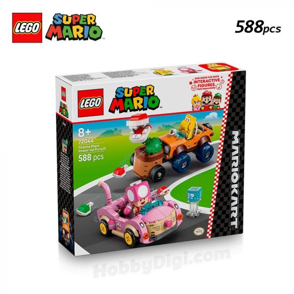Bloco de montar - Mario kart perseguicao com a planta piranha LEGO DO BRASIL