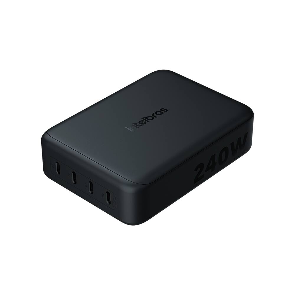 Carregador de Mesa Multiportas 240W GaN EC 40 Intelbras