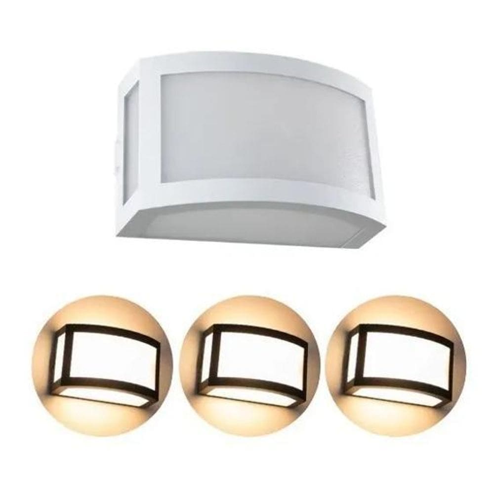 2X Arandela Facho De Luz Parede Muro Externa Interna E27 Pad