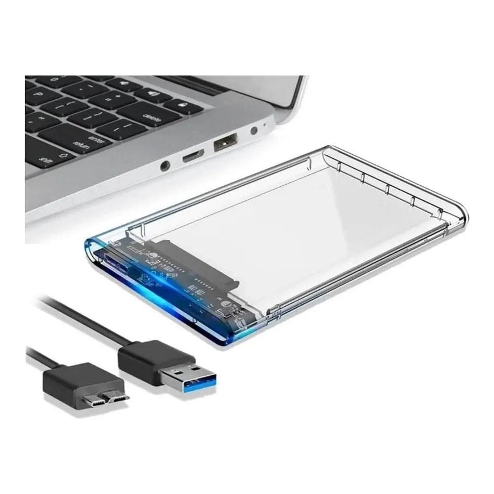 2X Case Para Hd Usb 3.0 6Gbps Transparente Sata Ssd Fy-448