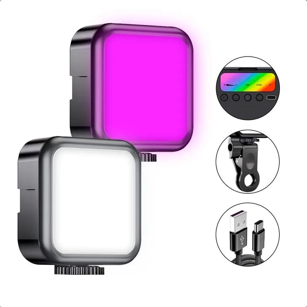 Rgb Profissional Mini Portátil Iluminador Led Fotos E Videos