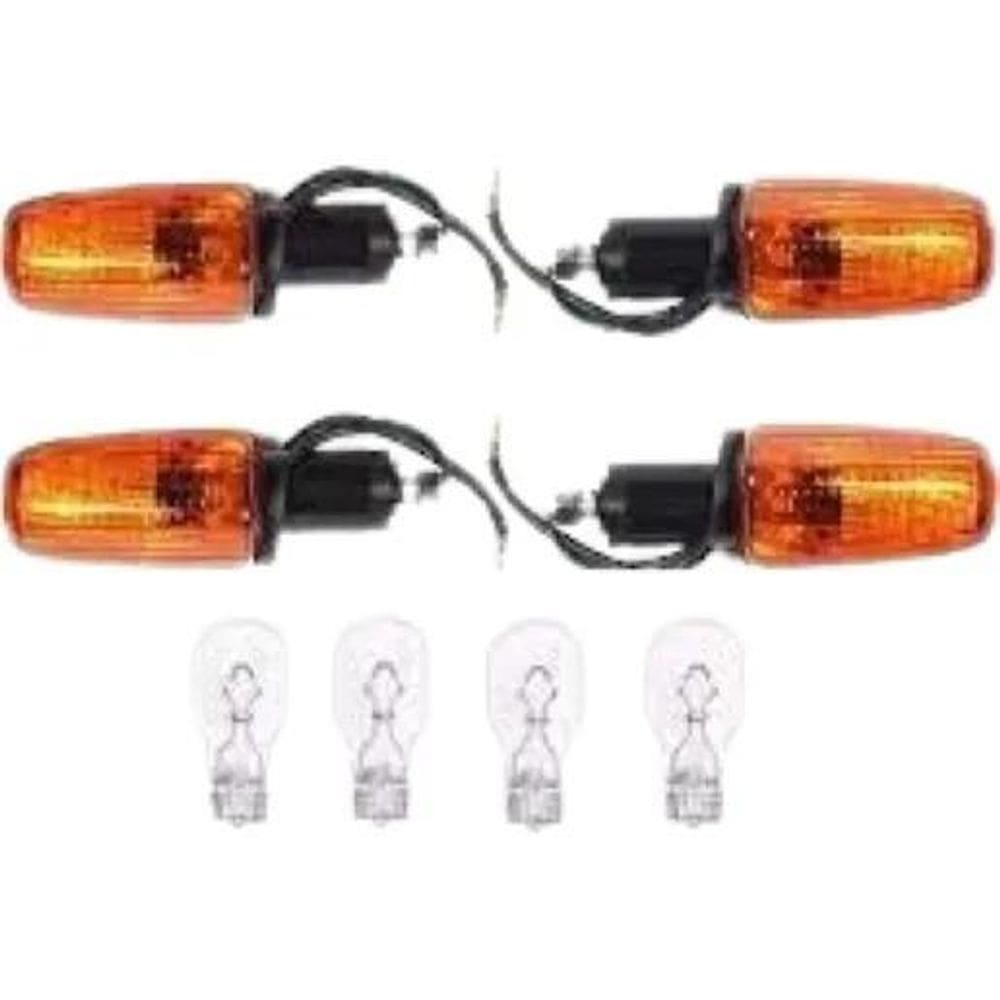 Kit Jogo 4 Pisca Seta Titan 125 150 2000/2008 Com Lâmpada