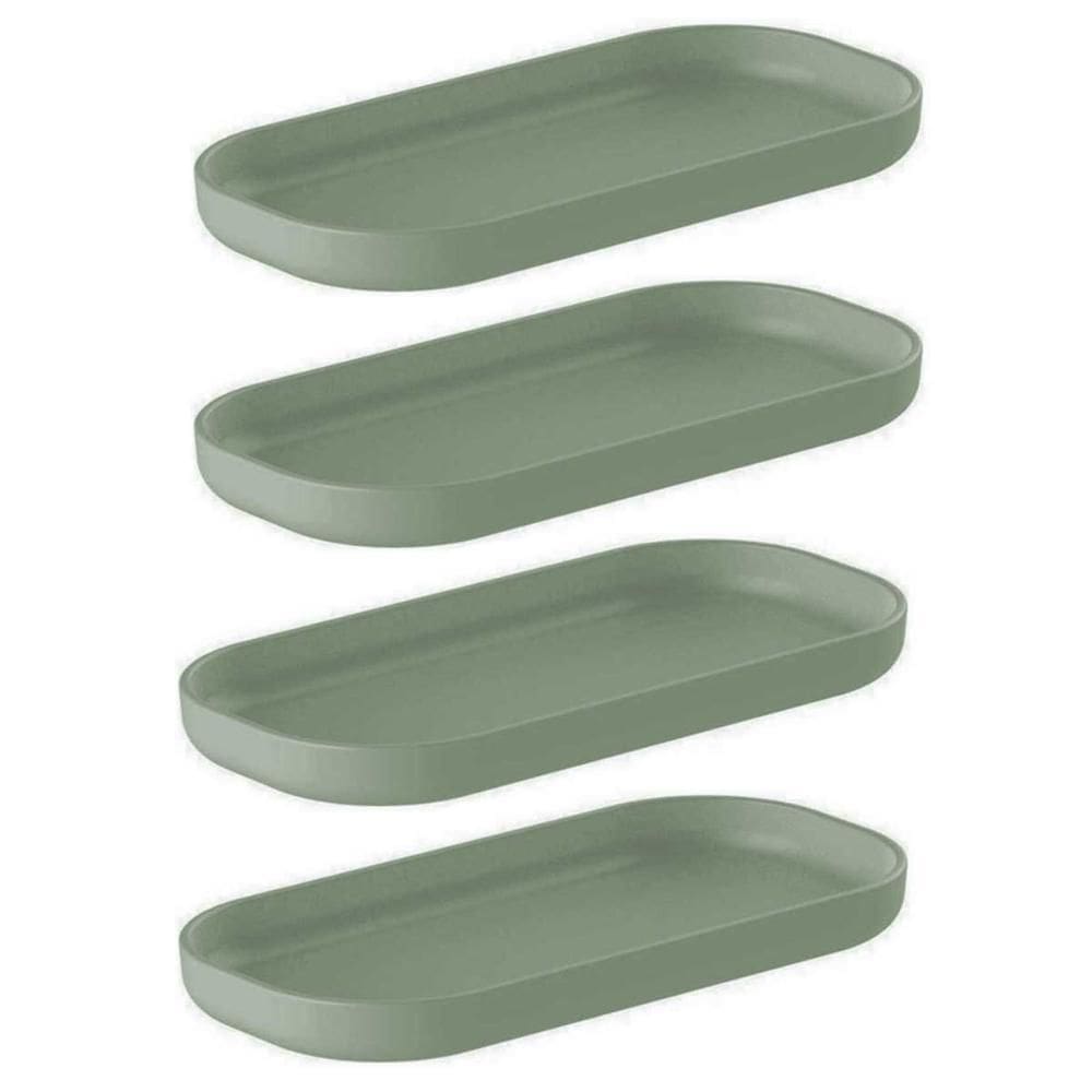 Porta Sabonete De Bancada Banheiro Verde Salvia Kit C/4 Unid