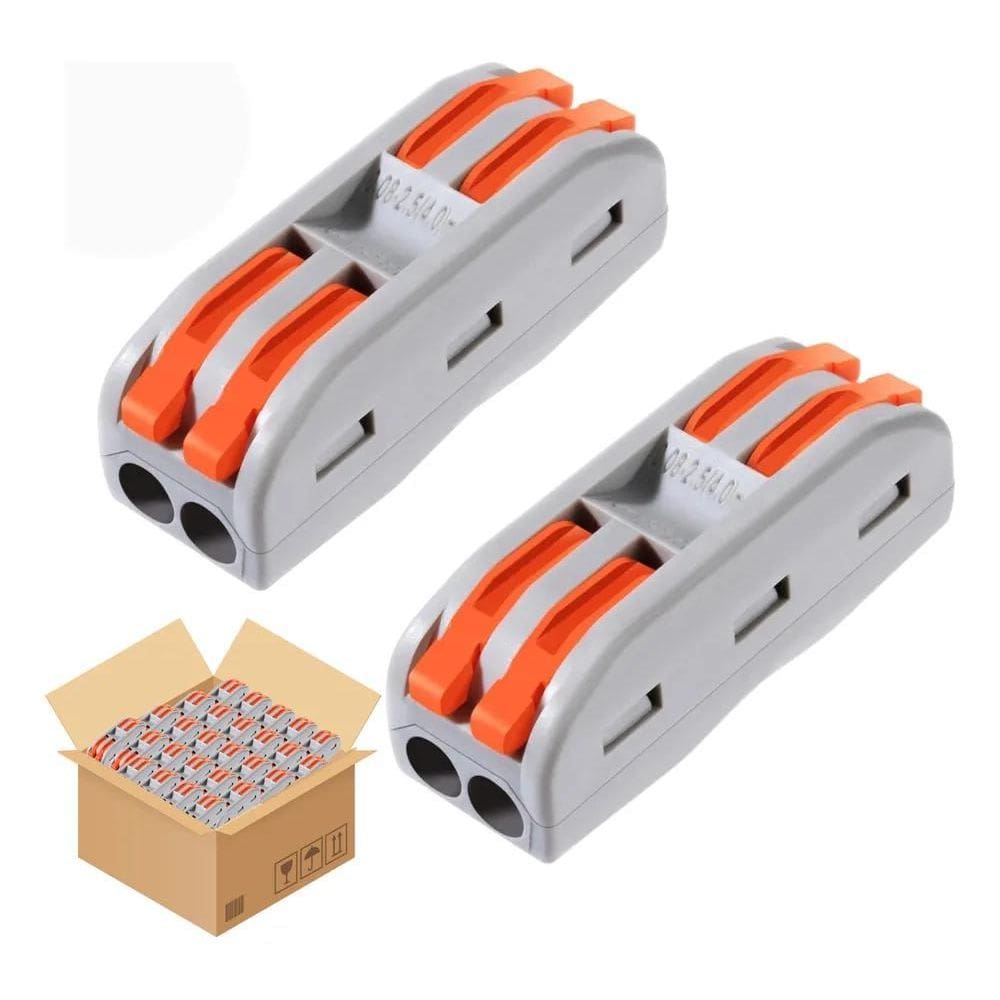 2X Kit 10 Conector 2 Vias 32A / 250V Compacto Elétrico Emend