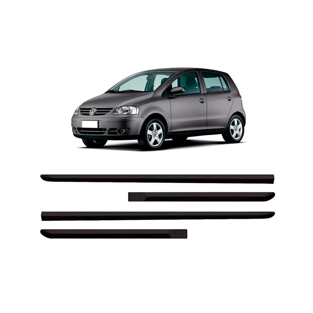 Friso Lateral Fox 4 Portas 2004 A 2010 Fino Preto
