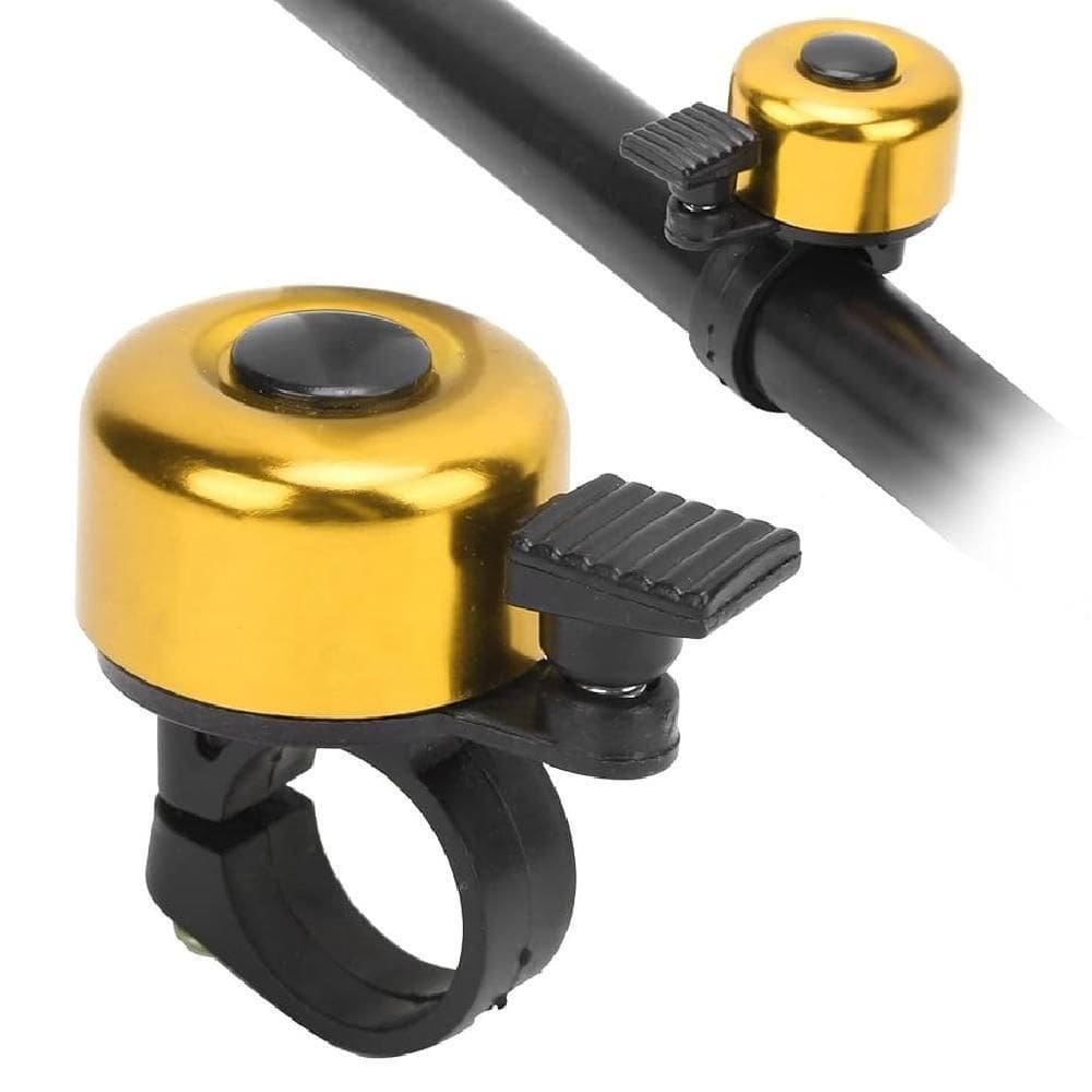 Campainha Sino Bicicleta Retrô Metálico Som Tradicional Design Clássico Dourado