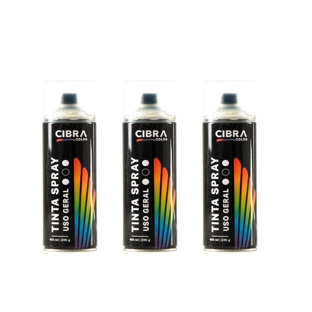 03 Verniz Incolor Para Pintura Artesanato Metal 400Ml