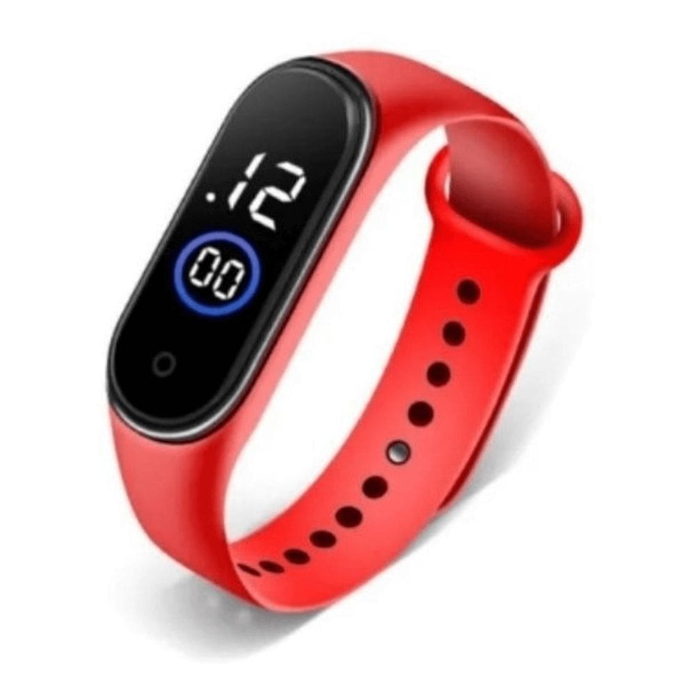 Relógio De Pulso Digital Led Esportivo Resistente Água Red