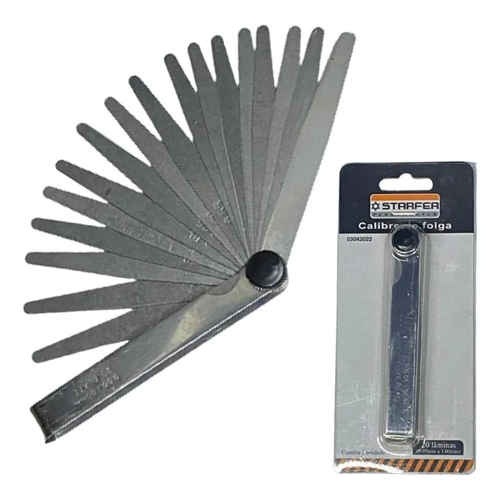 2X Calibre De Lâmina Folga Válvula Moto 20 Lamina 0.05 A 1.0