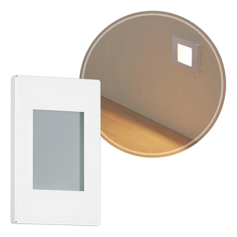 2X Balizador De Parede Embutir Luminária De Escada Para Lâmp