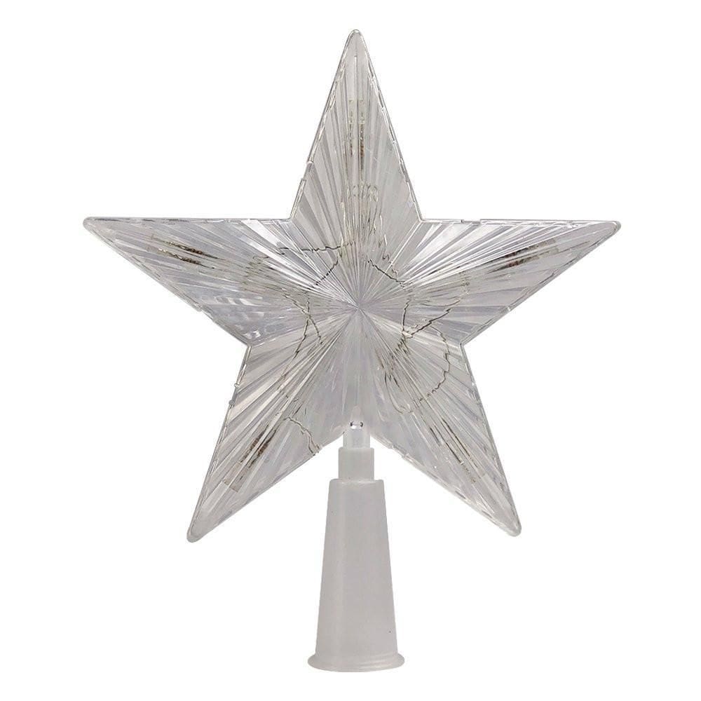 Estrela Ponteira Natal LED Colorida Pisca Pisca 18cm