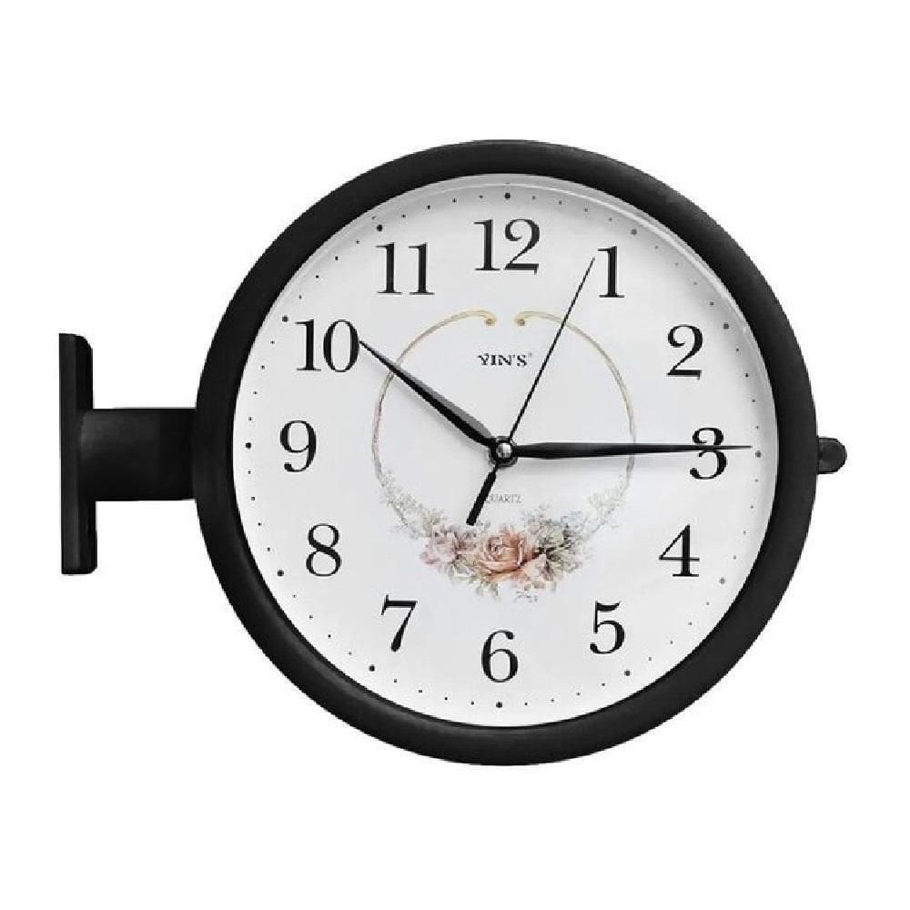 Relógio Parede Dupla Face Vintage Estação Decorativo Luxo