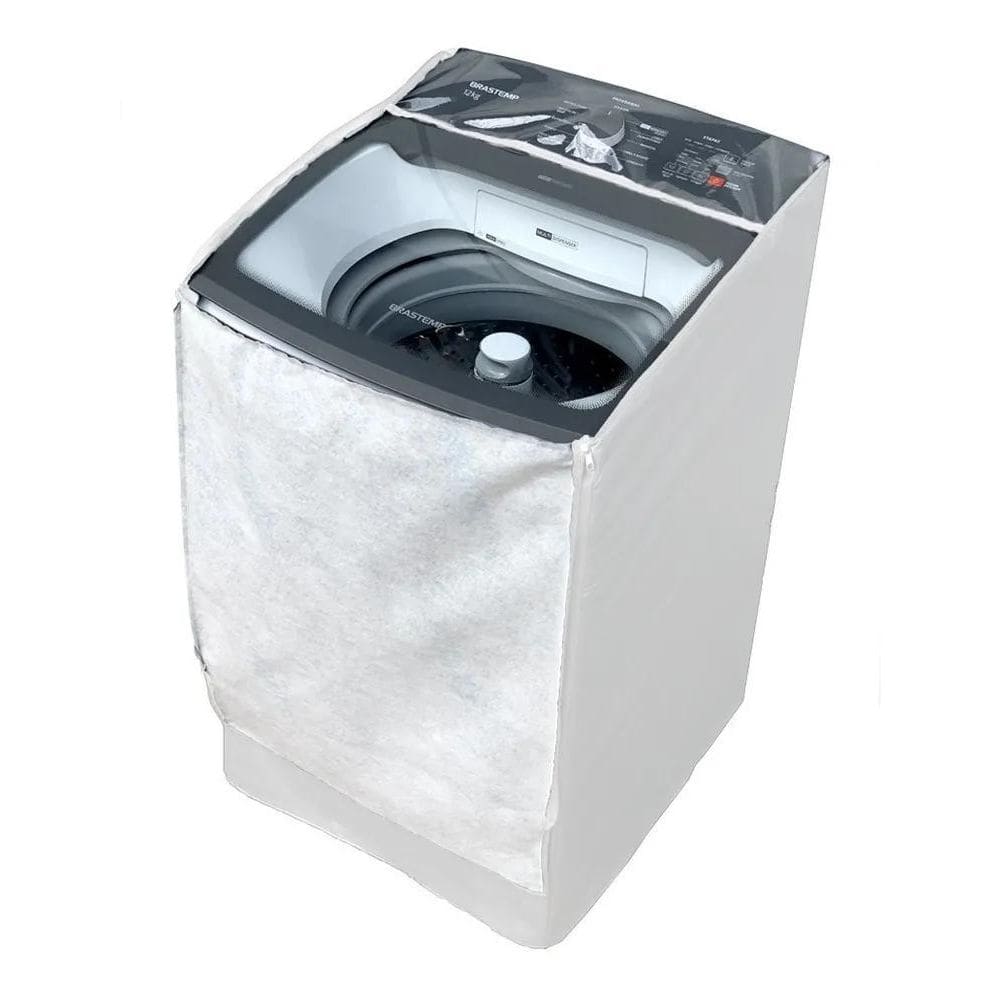 2X Capa Maquina Lavar Panasonic 12Kg Zíper Painel Transparen