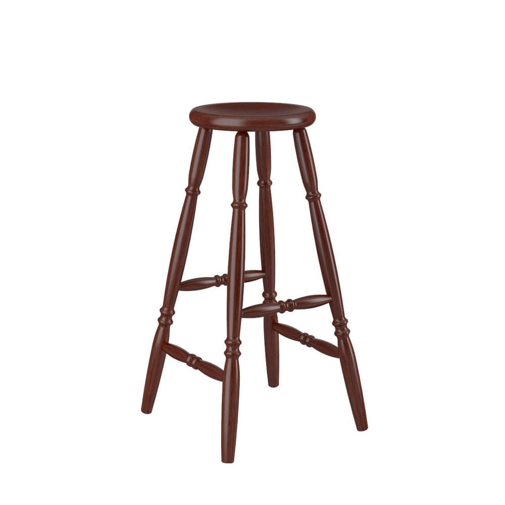 Banqueta Alta em Madeira 75cm Castanho Acetinado Marin Brasil