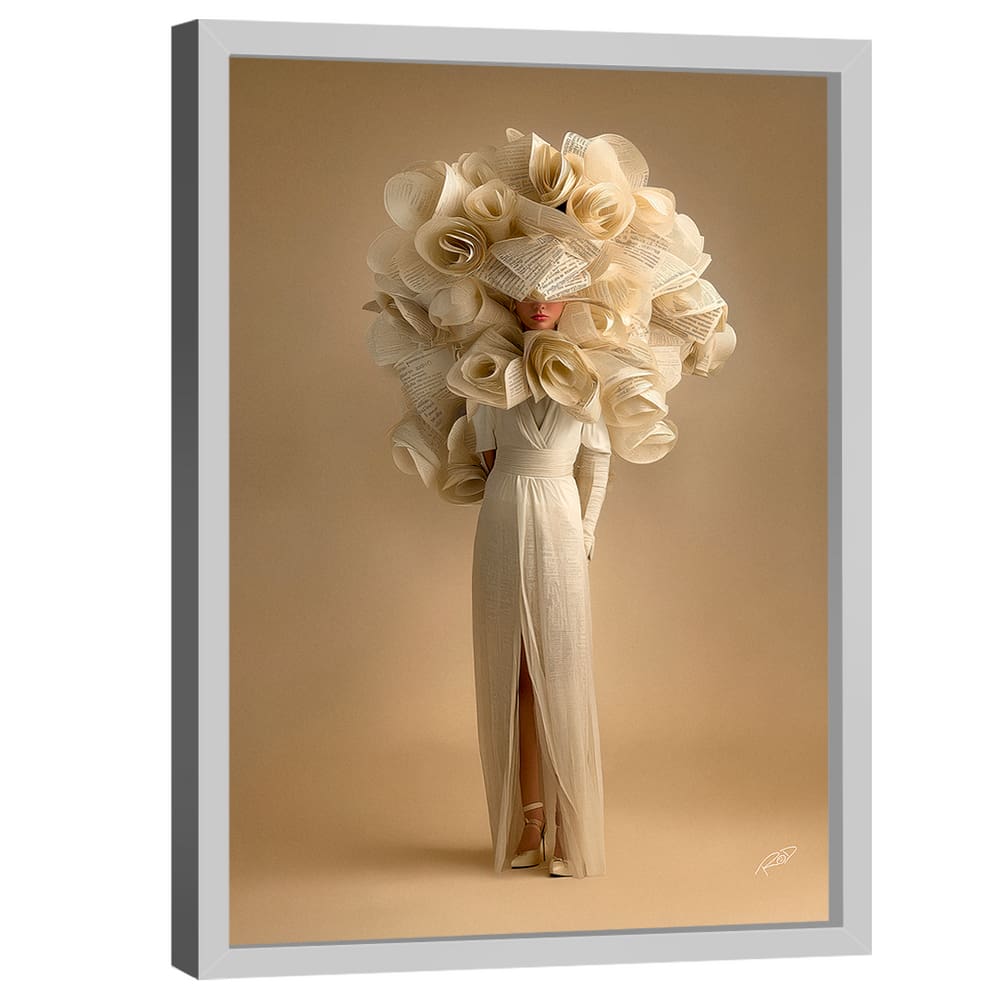 Quadro Decorativo Paper Head Girl