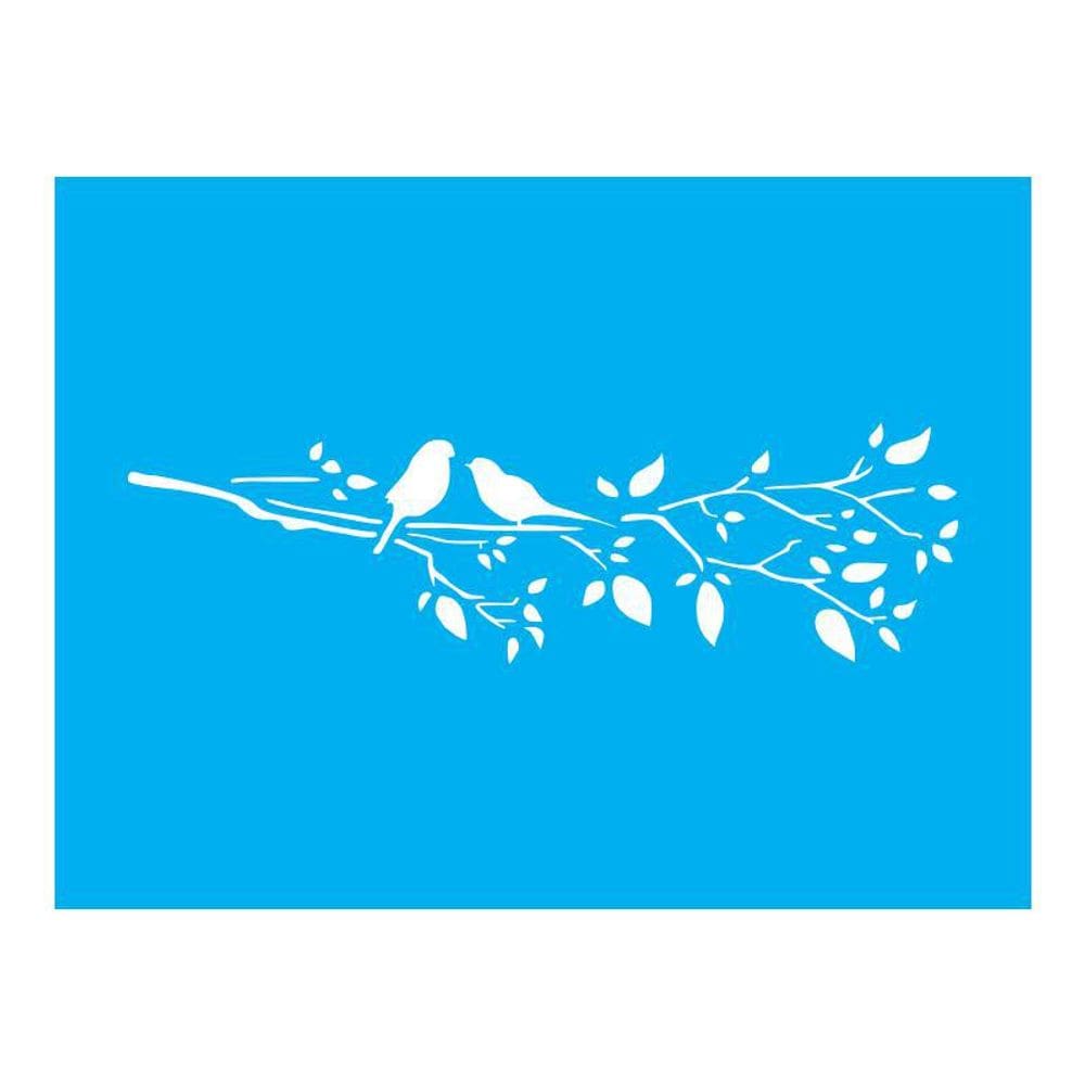 Stencil Tamako Pássaros - 15X20 - Ref A3005