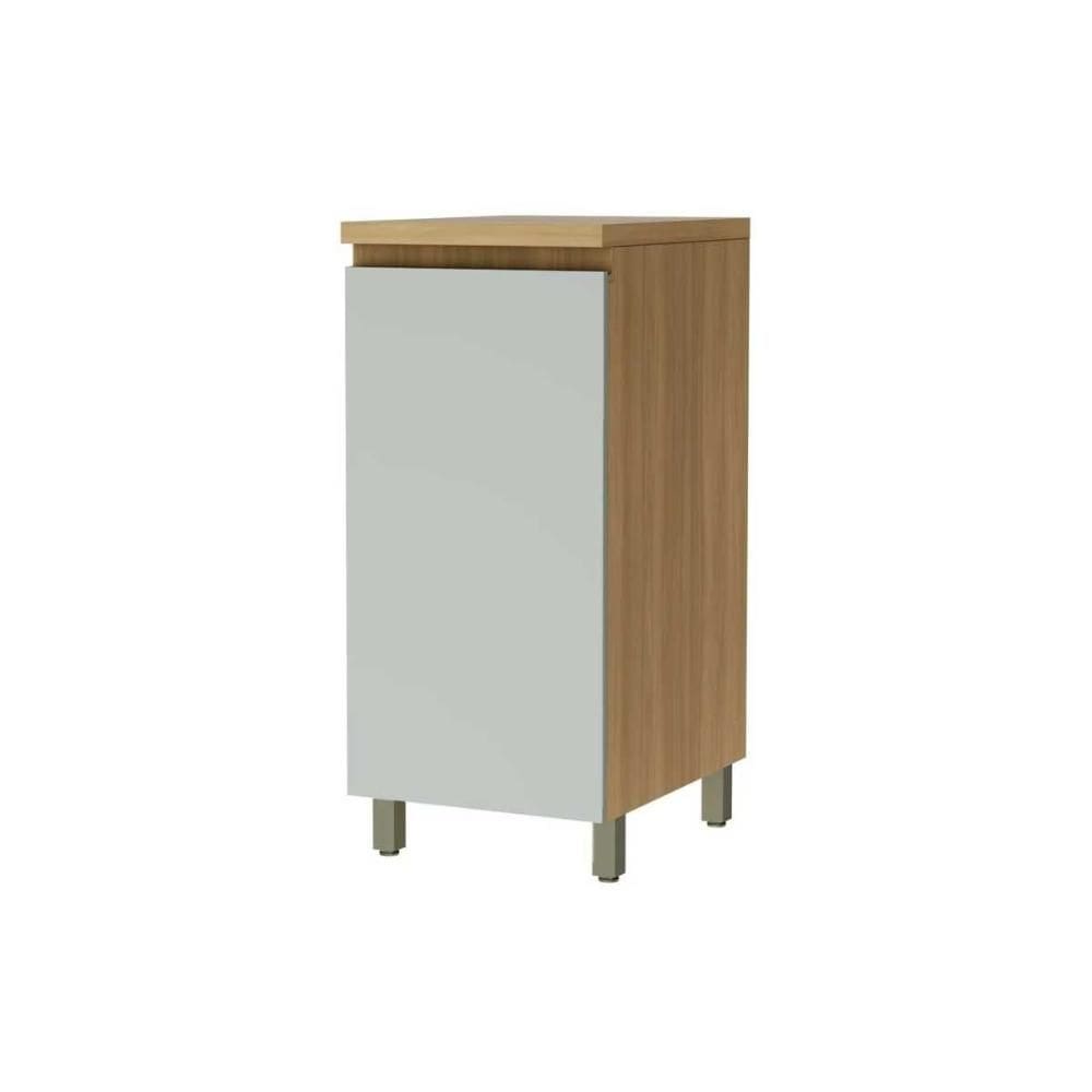 Gabinete de Cozinha Modulado Allure c/ 1 Porta 40cm Jequitiba/Gris Fosco - Linea Brasil
