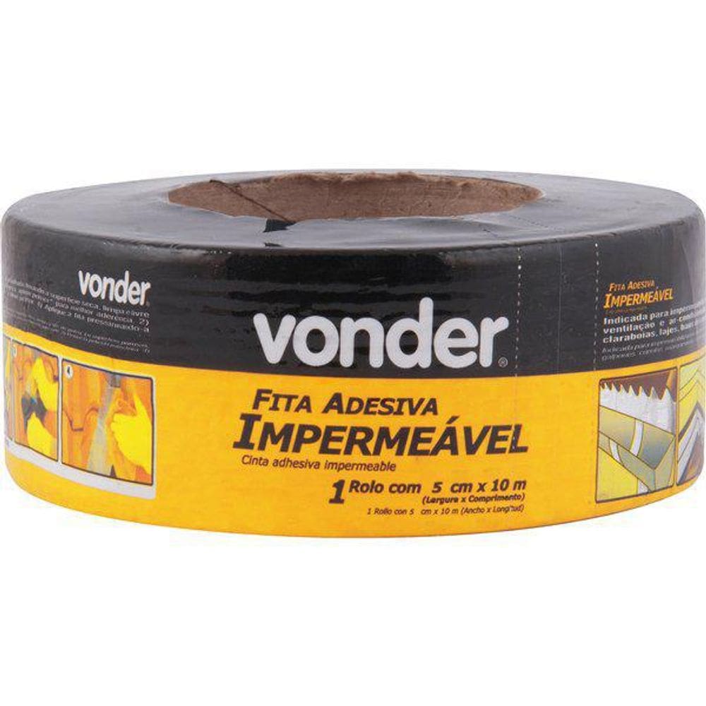 Fita Adesiva Impermeável Manta Asfáltica 5 Cm X 10 Mts