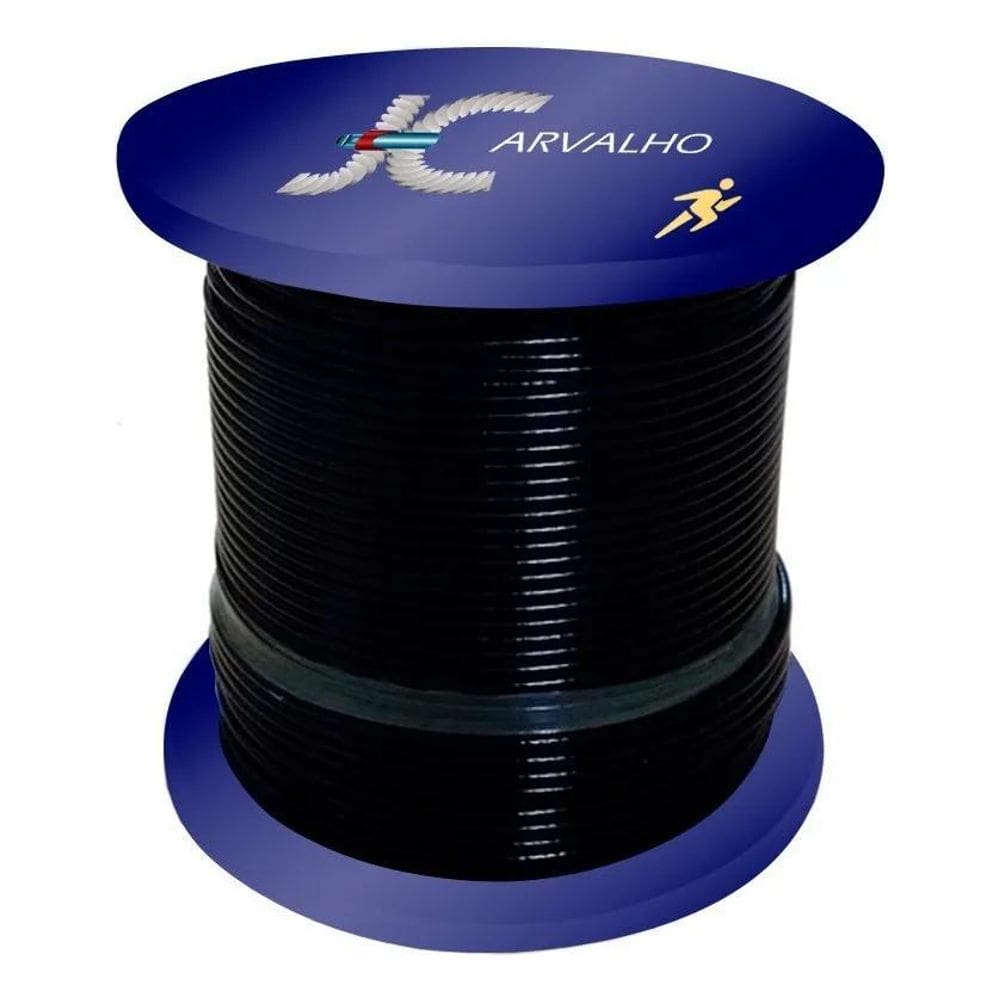 2X 50Mts Cabo Aço Revest Para Academia 1/8X4,8 Cobrimos Orçame