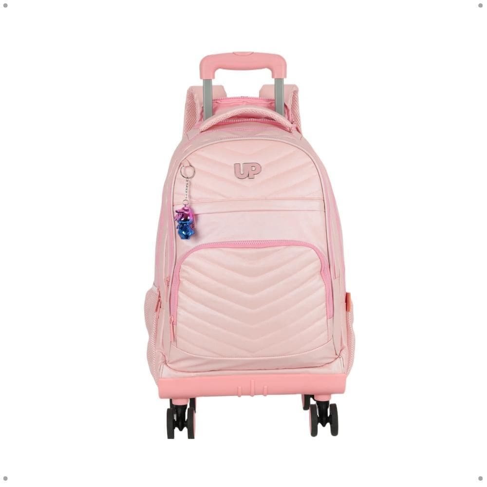 Mochila De Rodinhas E Costas Escolar Compartimento Notebook