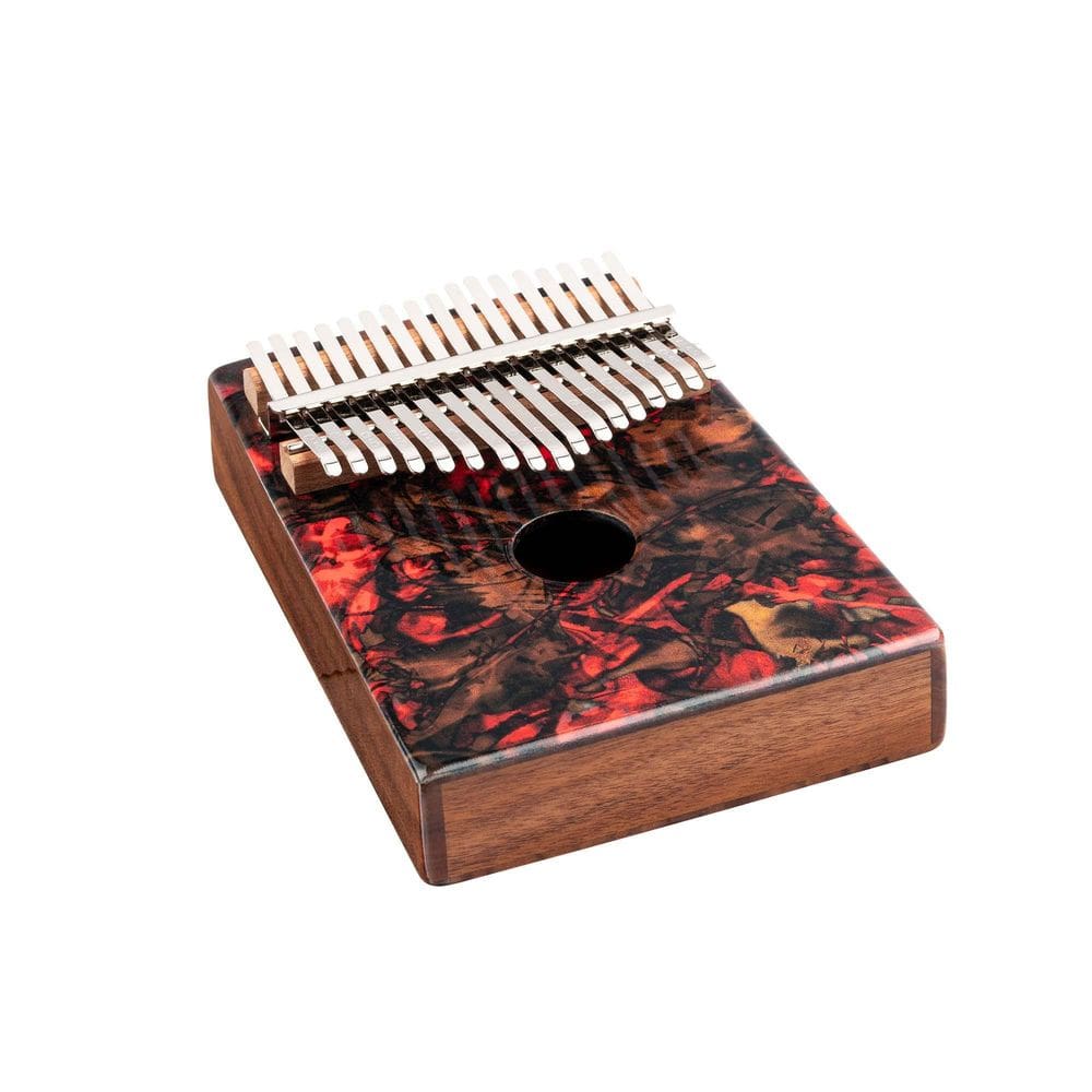 Kalimba Meinl Piano De Dedo 17 Teclas Cor: Lava E Coral Reef