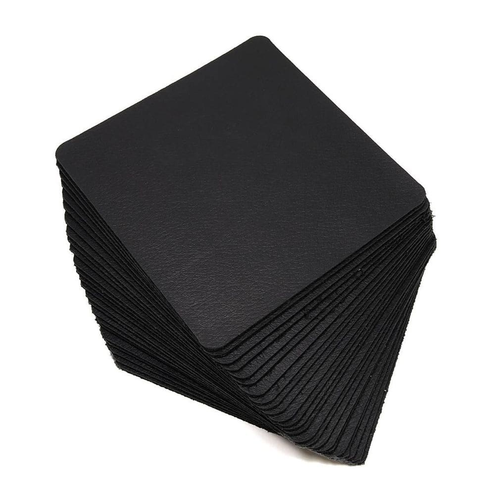 Kit 100 Porta Copo Quadrado sintético Preto 10x10cm