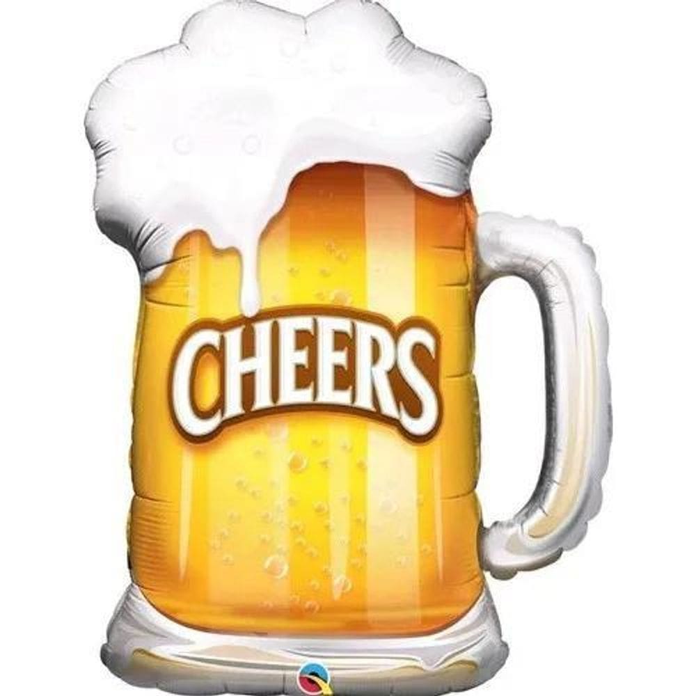 2X Kit 2 Balão Cerveja Caneca De Chopp 70Cm Bexiga Gigante